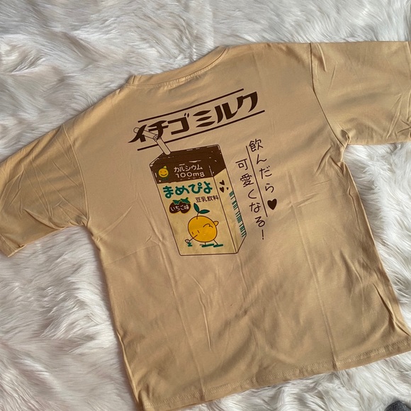 Tops - Japanese Milk Box Tee (Tan Brown)